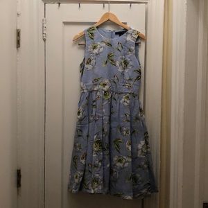 Flowery blue summer dress